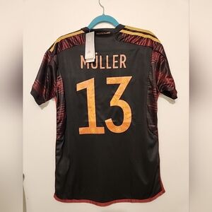 Germany Jersey Away  2022 - 2024 Black Adidas Muller Men Size M